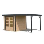 LESENA VRTNA HIŠKA KARIBU JUPITER A Z NADSTEŠ.2.32M 19MM ANTRACIT OKVIR