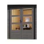 LESENA VRTNA HIŠKA KARIBU JUPITER B 209X214X218 BELI OKVIR - slika 8