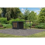 LESENA VRTNA HIŠKA KARIBU JUPITER C+ PODALJŠEK STREHE 2.35M, ANTRACIT - slika 14