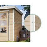 LESENA VRTNA HIŠKA KARIBU JUPITER D 209X214X218 BELI OKVIR - slika 10