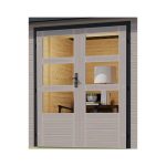 LESENA VRTNA HIŠKA KARIBU JUPITER D 209X214X218 BELI OKVIR - slika 11