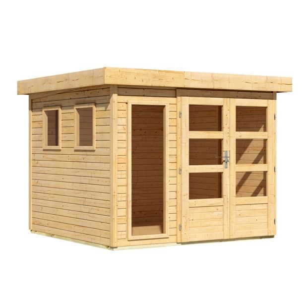 LESENA VRTNA HIŠKA KARIBU LAHAR 3.5 NARAVNA 242X242X211 LESENA VRTNA HIŠKA KARIBU LAHAR 3.5 NARAVNA 242X242X211