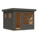 LESENA VRTNA HIŠKA KARIBU LAHAR 3.5 TERRA SIVA 242X242X211