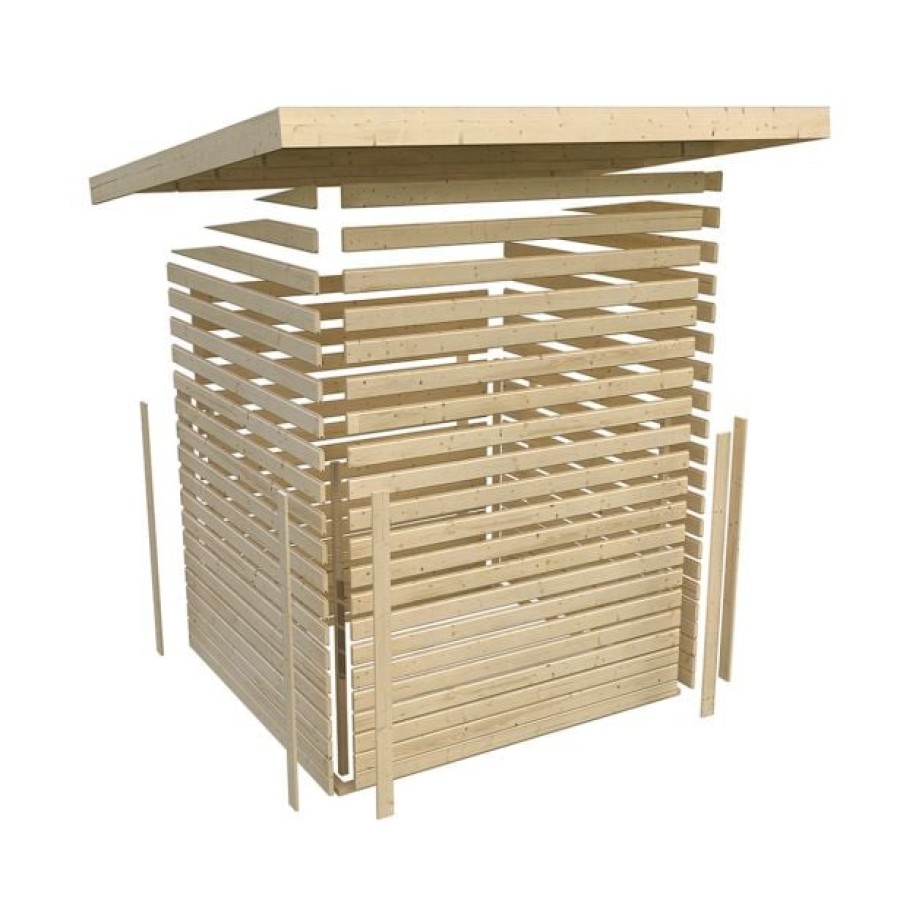 LESENA VRTNA HIŠKA KARIBU LAHAR 3.5 TERRA SIVA 242X242X211 - slika 4