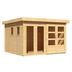 LESENA VRTNA HIŠKA KARIBU LAHAR 6 NARAVNA 302X306X216