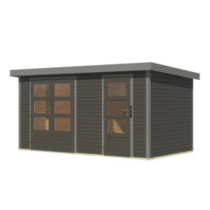 LESENA VRTNA HIŠKA KARIBU MERKUR B TERRA SIVA 404X217X211