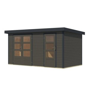 LESENA VRTNA HIŠKA KARIBU MERKUR B TERRA SIVA 404X217X211