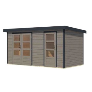 LESENA VRTNA HIŠKA KARIBU MERKUR D VODNO SIVA 404X217X211