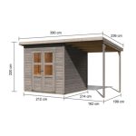 LESENA VRTNA HIŠKA KARIBU MERSEBURG 4 V SETU - slika 7