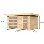 LESENA VRTNA HIŠKA KARIBU MÜHLENTRUP 2 212X404X272 BARVA LESA - slika 12