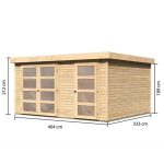 LESENA VRTNA HIŠKA KARIBU MÜHLENTRUP 3 212X404X333 BARVA LESA - slika 9