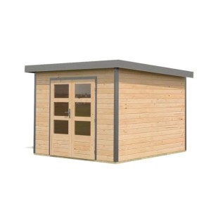 LESENA VRTNA HIŠKA KARIBU PLUTO 6 A NARAVNA 271X271X219