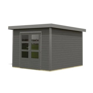 LESENA VRTNA HIŠKA KARIBU PLUTO 6 B TERRA SIVA 271X271X219