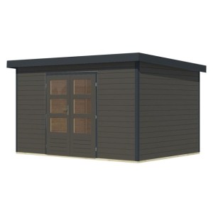 LESENA VRTNA HIŠKA KARIBU PLUTO 7 B TERRA SIVA 364X244X230