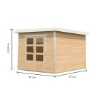 LESENA VRTNA HIŠKA KARIBU PLUTO A 220X271X271, ANTRACIT - slika 9