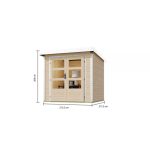 LESENA VRTNA HIŠKA KARIBU PLUTO A 220X271X271, BELA - slika 11