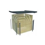 LESENA VRTNA HIŠKA KARIBU PLUTO A+ PODALJŠEK STREHE 3M, BELA - slika 16