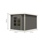 LESENA VRTNA HIŠKA KARIBU PLUTO B 220X271X271, BELA - slika 9