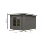 LESENA VRTNA HIŠKA KARIBU PLUTO B 220X271X271, SIVA - slika 9