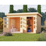 LESENA VRTNA HIŠKA KARIBU SCHÖNBUCH 1 227X366X246 BARVA LESA