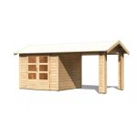 LESENA VRTNA HIŠKA KARIBU THERES 3 +PODALJŠEK STREHE, BARVA LESA - slika 12