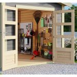 LESENA VRTNA HIŠKA KARIBU THERES 7 S TERASO 300X250X300+320 SIV 28MM - slika 10