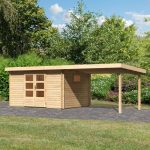 LESENA VRTNA HIŠKA KARIBU TRITTAU 4 + PODALJŠEK STREHE 3.3 M - slika 12