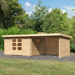 LESENA VRTNA HIŠKA KARIBU TRITTAU 4+ PODALJŠEK STREHE 3.3 M + ZADNJA - slika 12