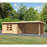 LESENA VRTNA HIŠKA KARIBU TRITTAU 4 + PODALJŠEK STREHE 4.4M+ZADNJA STENA - slika 12