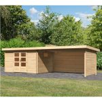 LESENA VRTNA HIŠKA KARIBU TRITTAU 4+ PODALJŠEK STREHE 4.4M+ZADNJA STENA - slika 8