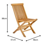 LESENI STOL NATERIAL SET 2 KOS, ANTEA 61X48X88 TIKOV LES - slika 9