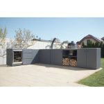 LETNA KUHINJA ELEMENT Z PREDALI ANTRACIT 636 X 634 X 920 MM - slika 11