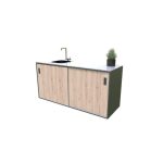 LETNA KUHINJA MS VISCOM ELEMENT POMIVALNO KORITO LESNI DEKOR HRAST-RUSTIK - slika 11