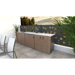 LETNA KUHINJA MS VISCOM ELEMENT Z VRATI AMERIŠKI OREH 900X634 MM - slika 6