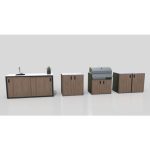 LETNA KUHINJA MS VISCOM ELEMENT Z VRATI AMERIŠKI OREH 900X634 MM - slika 8