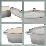 PEKAČ / MODEL ZA PEKO KELA 6 LIT CALIDO OVALNI ALUGUS SVETLO SIVA - slika 8