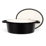 LONEC / KOZICA LIVOO DUTCH OVEN LITOŽELEZNI 4.5L ČRN 24 CM