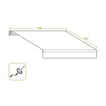 MARKIZA, TENDA NATERIAL CALIMA 300X200 CM BELO/SIVA, ROČNA - slika 28