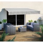 MARKIZA, TENDA NATERIAL CALIMA 300X200 CM BELO/SIVA, ROČNA - slika 24