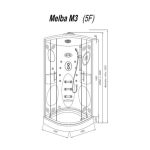 MASAŽNA KABINA KOLPA SAN MELBA 100-M3/KOMPLET BELA SIST.M32 /PARA+5F MASAŽA - slika 6