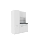 Mini kuhinjski blok RUBI 150 . Mini čajna blok kuhinja RUBI 150 je primerna za vsako pisarno in delavnico. Zaradi svoje velikosti vam bo prihranila veliko