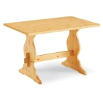 Miza AVA 130 . Jedilna miza AVA 130 je kakovostna, saj je narejena iz masivnega smrekovega lesa. Debelina mizne plošče je 3 cm. Njen dizajn bo popestril vsak