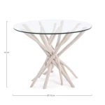 Miza C-VT SAHEL TO 110X110 . Miza C-VT SAHEL TO 110X110 je posebnega dizajna, in bo s svojim videzom popestrila vsak prostor. Izdelana iz beljenih vej lesa.