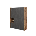 Mladinska spalnica FERGO . Mladinska spalnica FERGO je dobavljiva v kombinaciji ameriškega oreha / temno sive barve. NArejena je iz kvalitetne laminirane