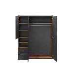 Mladinska spalnica FERGO . Mladinska spalnica FERGO je dobavljiva v kombinaciji ameriškega oreha / temno sive barve. NArejena je iz kvalitetne laminirane