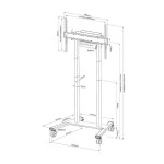 MOBILNO STOJALO ZA ZASLON NEOMOUNTS 37-100" 110 KG, MOTORIZIRANO, FL55-875BL1 - slika 14
