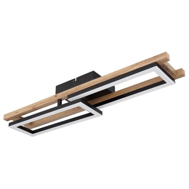 NADGRADNA STROP. SVETILKA ILLA 20W ČRNA / LES WW NADGRADNA STROP. SVETILKA ILLA 20W ČRNA / LES WW