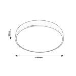 NADGRADNA STROP. SVETILKA RABALUX TESIA 36W D40CM SREBRNA - slika 6