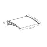 NADSTREŠEK NAD VRATI PALRAM CANOPY NEO1180 - slika 6