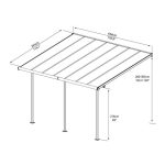 NADSTREŠEK ZA TERASO PALRAM SIERRA, SIVA/TRANSPARENT 3X4,25M - slika 15